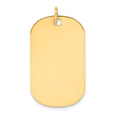 14K Plain .018 Gauge Engraveable Dog Tag Disc Charm